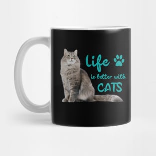 Life is Better with Cats Funny Cat Lovers Gift Mug